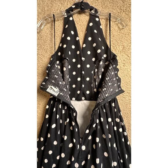 Vintage 80s 90s Robbie Bee Polka Dot Halter Midi Dress Women Sz 8 Marilyn Monroe - Picture 13 of 16